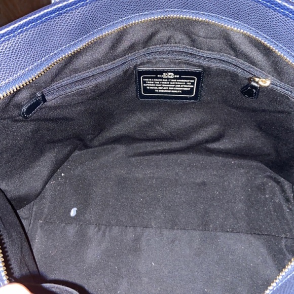 Navy Blue Coach Tote - Picture 3 of 5